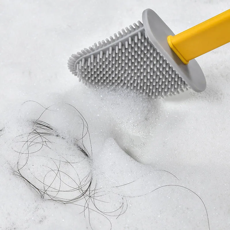 Clouds Silicone Toilet Brush with Bottle Holder Silicon Brushes Bristles Bathroom Bowl Set No Scratch Soft Cleaner Wall Mounted