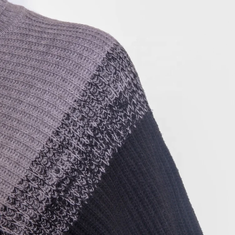 Factory price two-color gradient casual high neck cloak