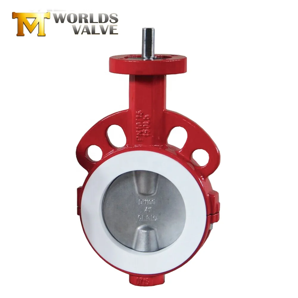 1 inch 4 inch 6 inch 10 inch cast iron worm gear lug butterfly valve