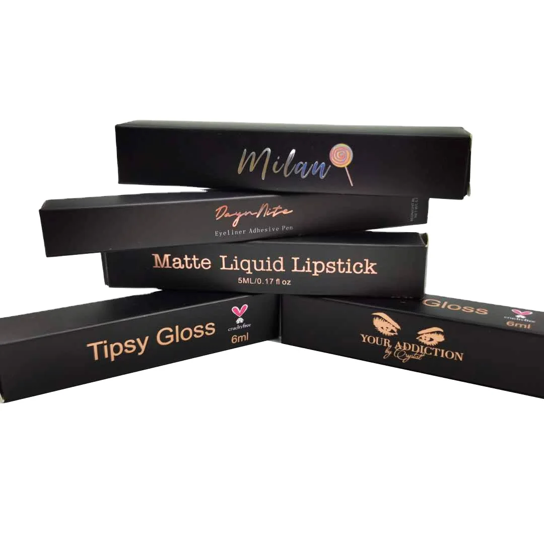 Factory Direct High Quality Hot Sale Custom Printing Cosmetic Lip Gloss Lipgloss Packaging Box With OEM Service