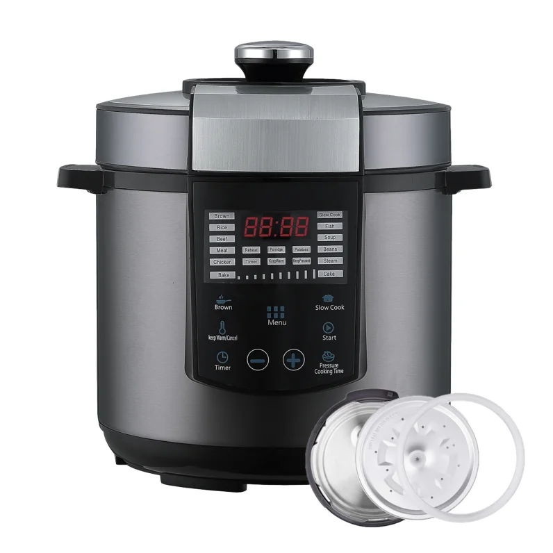 6 Quart Best Sales Multi Function Electric Pressure Cooker Rice Cooker with Stainless Steel Housing & Non-stick Inner Pot