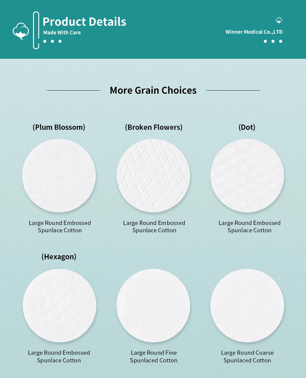 Purcotton Pure and Gentle Organic Cotton Square Pads Hypoallergenic Organic Cotton Pad