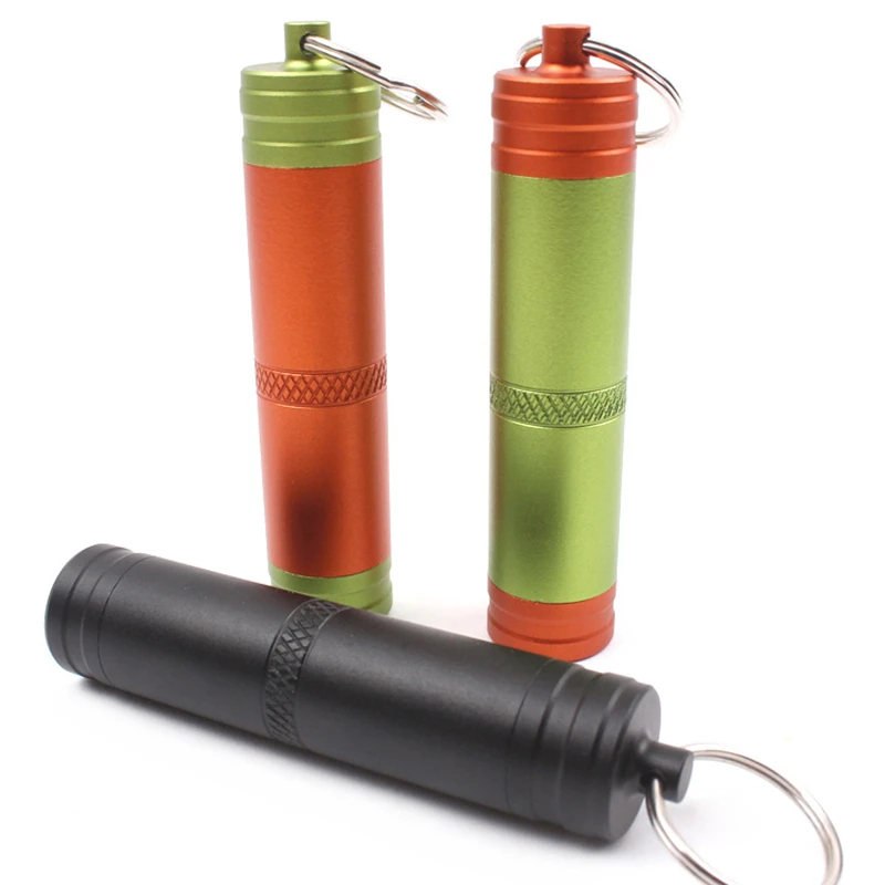Exquisite Portable Keychain Mini Waterproof Pill Bottle Box Container