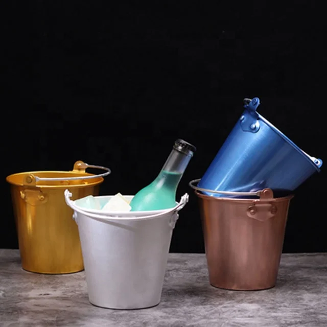 New Design Large Aluminium Alloy Ice Bucket Creative Night Club Ice Bucket Metal Ice Bucket