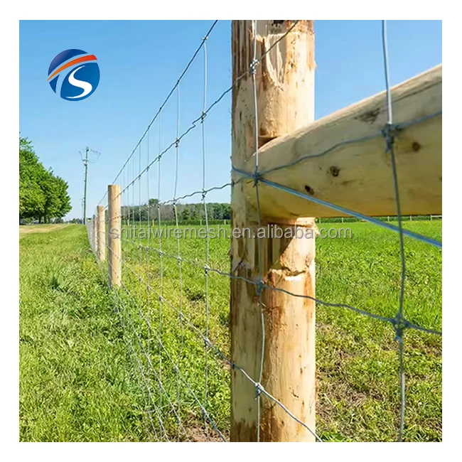 Polypropylene deer fence panel pvc coated tight lock wire mesh 12.5 gauge fixed knot 8ft deer fence