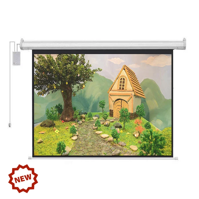 Электронный проектор, экран для хранения в катушке 16:9/4:3/1:1 60-150 дюймов, HD 4K дисплей, настенный экран проектора