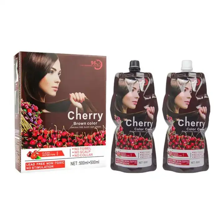 Wholesale Mokeru Manufacturer 500*2ml Cherry Brown Color A+B Hair Color Blending Color Cream No damage Speedy Dyeing Hair Cream