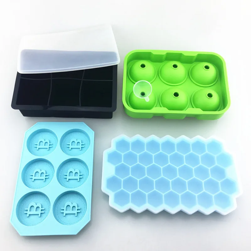 Food Grade Silicone ice lattice Reusable Flexible Silicone Ice Cube Tray Mold For Cold Drink Fruit Juice Beer Silicone ice latti