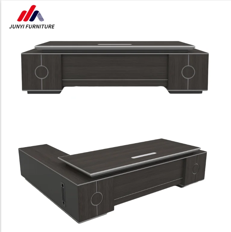 Современный деревянный исполнительный стол президент менеджер большой с боковым шкафом