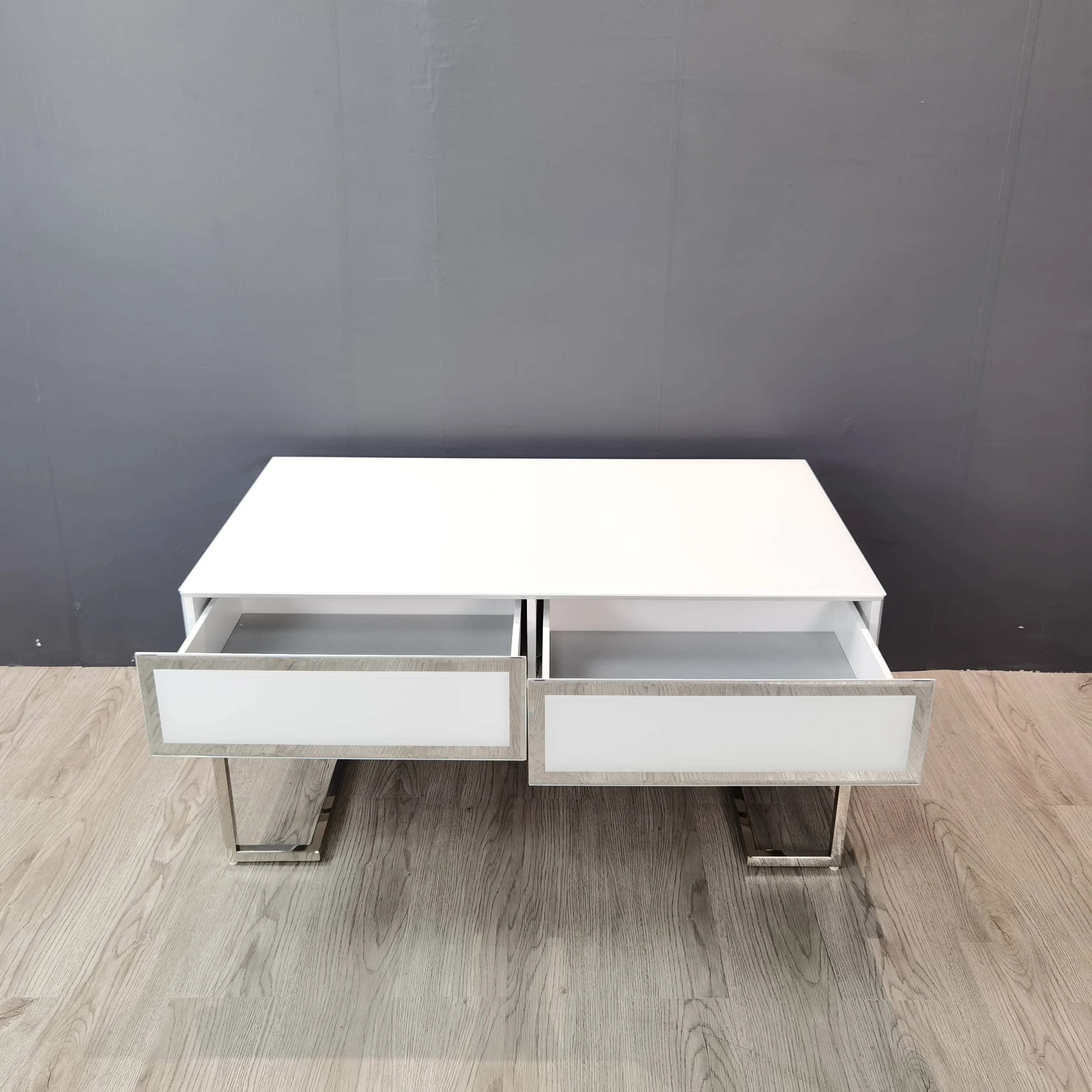 
modern coffee center table for the living room furniture White carrara marble look centre living room small tea coffee table 