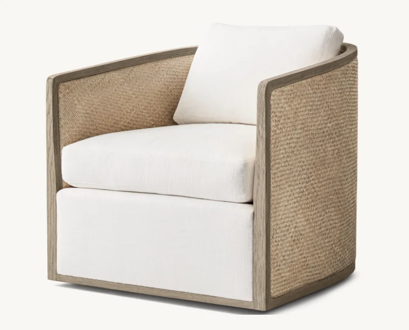 Modern Luxury Living Room Furniture Wood Frame Rattan Events Traditional Armchair
