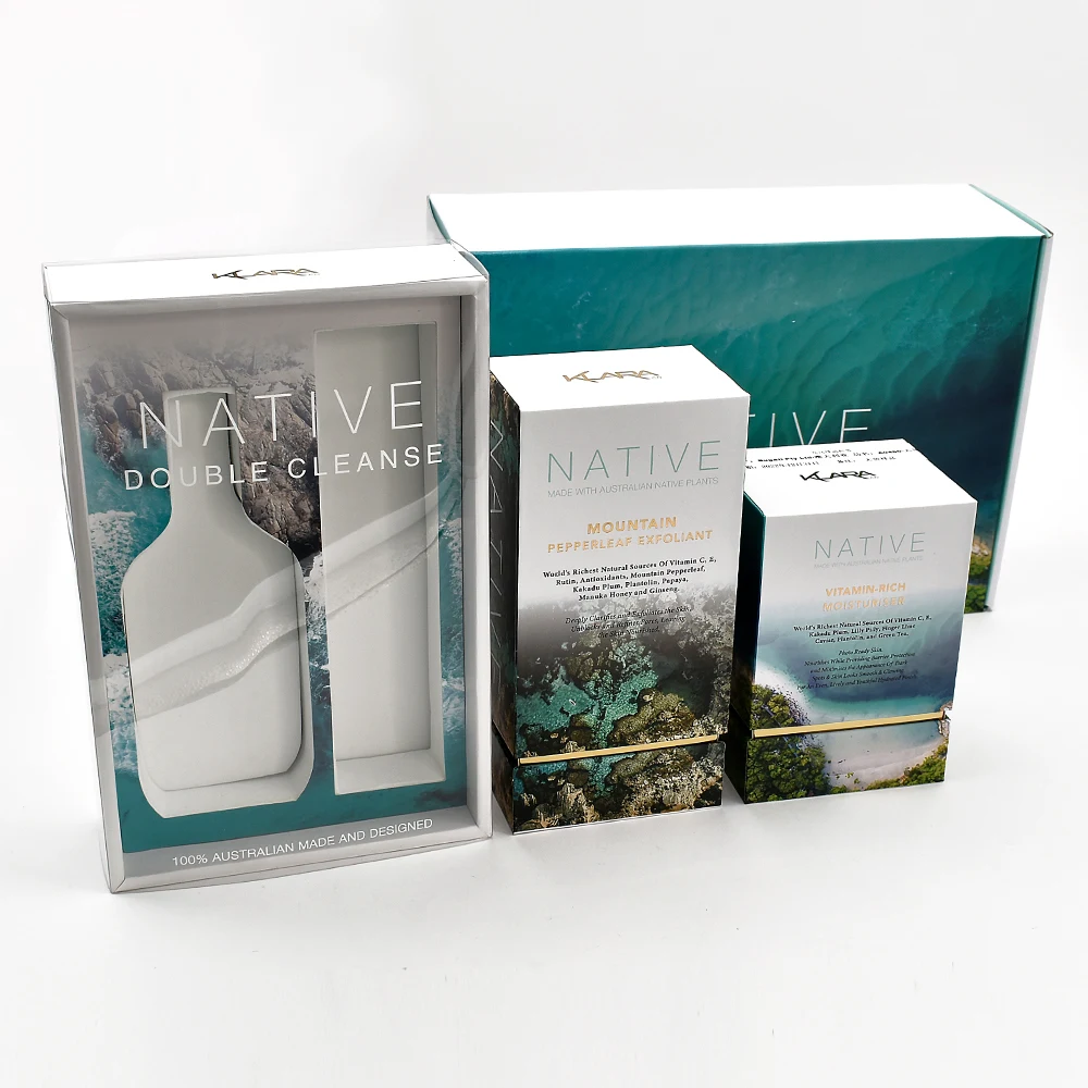 Customized luxury square drawer box cosmetic essential oil skin care products eyeliner pen cardboard packaging box