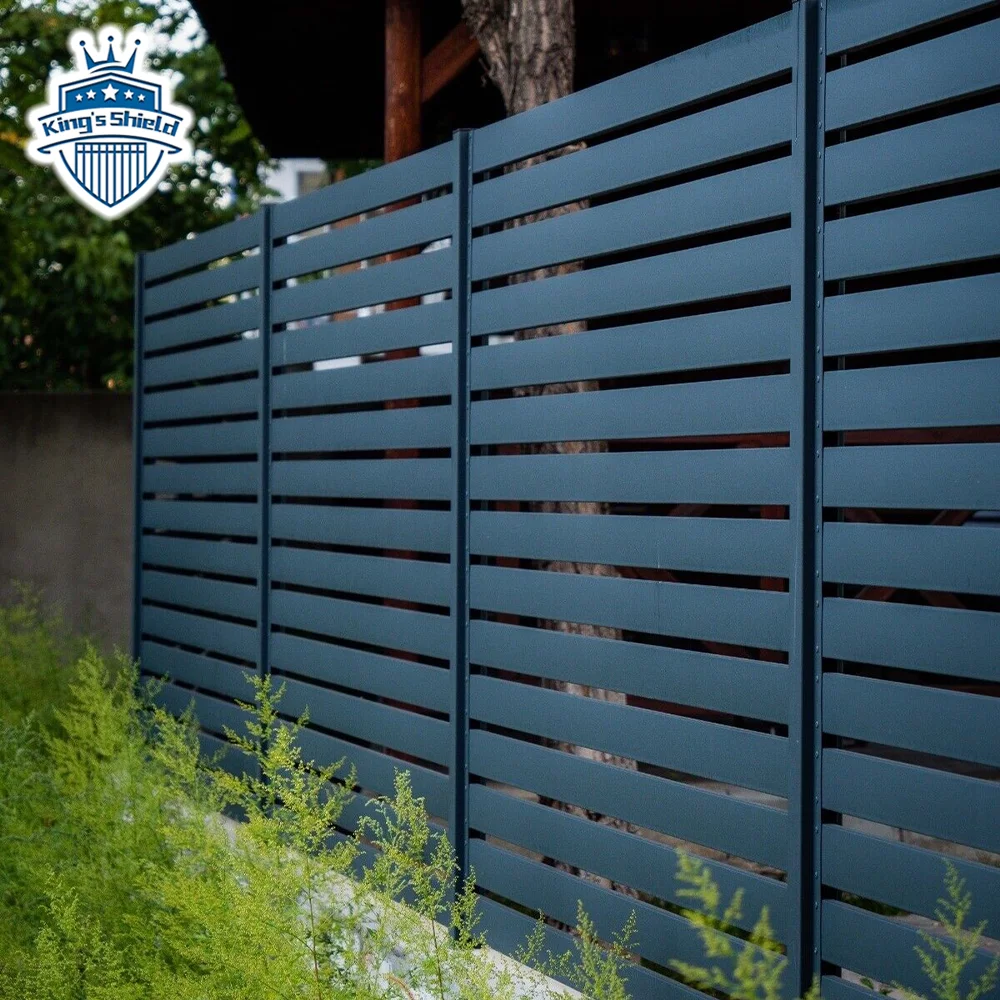 High Quality aluminum post easily assembled security s aluminium metal slat post aluminum fencen boundary wall garden fence