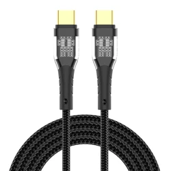 Wholesale Visual safety type C to C Cable OEM ODM 1m 3.3ft Clear Plastic USB Cable for smart Mobile device