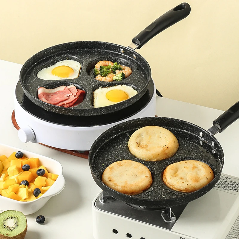 Heat-Resistant Handle Stainless Steel Frying Pan Rapid Cooling Easy to Clean