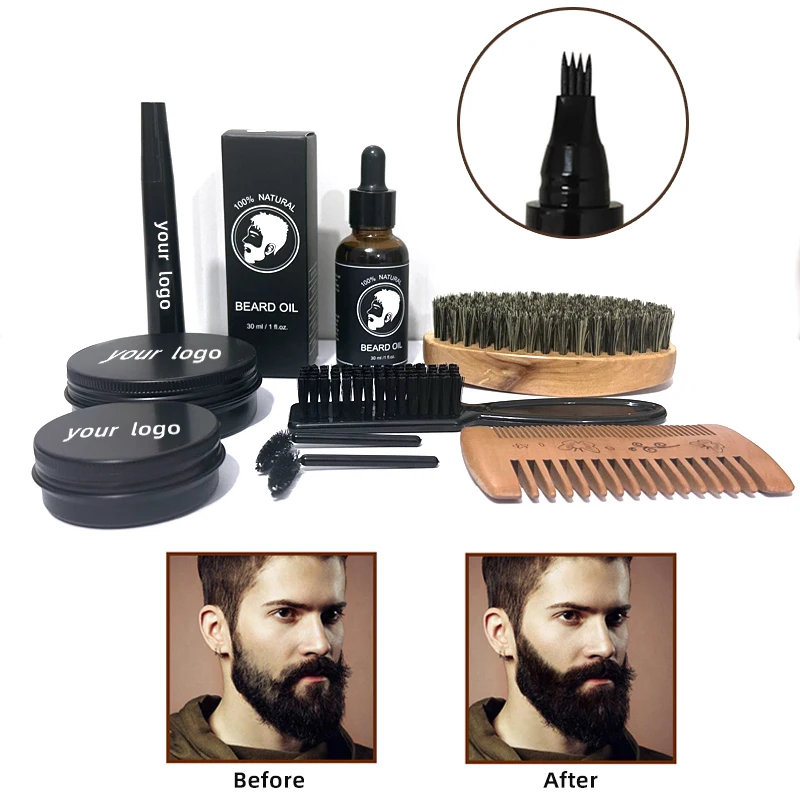 Best Mens Private Label Mustache And wash Men Beard Custom Beard Oils Care Beard growth kit