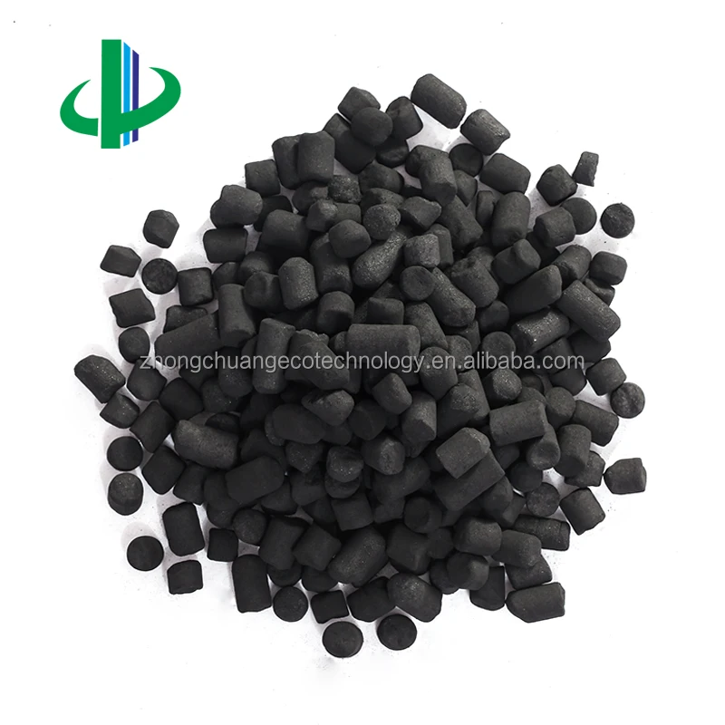 Sdg Columnar Granular Or Extruded Impregnated Activated Carbon Koh Impregnated Coal Pellet For H2s