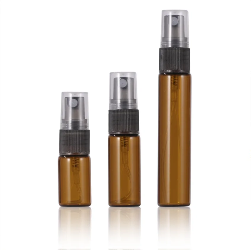 Mini Size 2ml 3ml 5ml 10ml Clear Glass Vial Perfume Spray Atomizer Sample Bottle