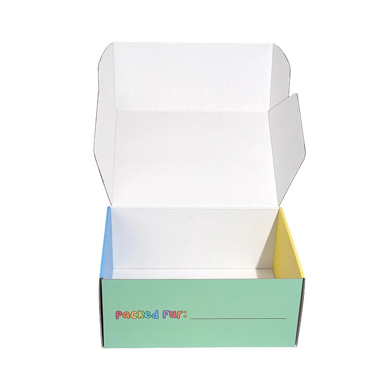 Shipping Corrugated Mailing Rigid Box Customized Full Printing Logo Pet Dog Cat Supplies Packaging Gift Present Paper Boxes Flat