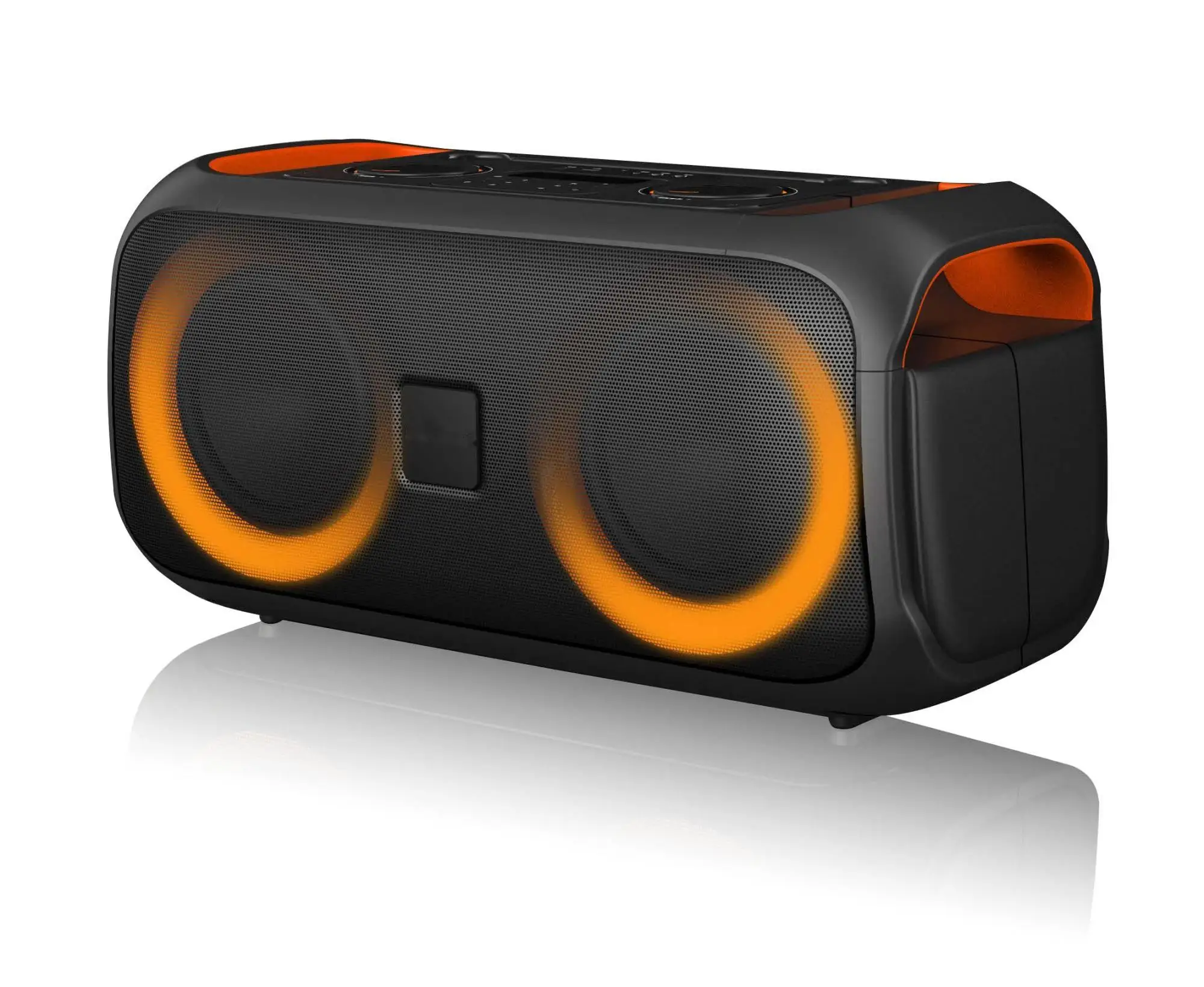 Dual 6.5 inch LED party box dj karaoke boombox 2 speaker with led light