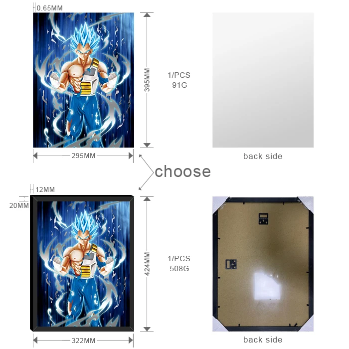 Best seller Dragon Ball 3d lenticulars  anime Picture for Promotion Gift