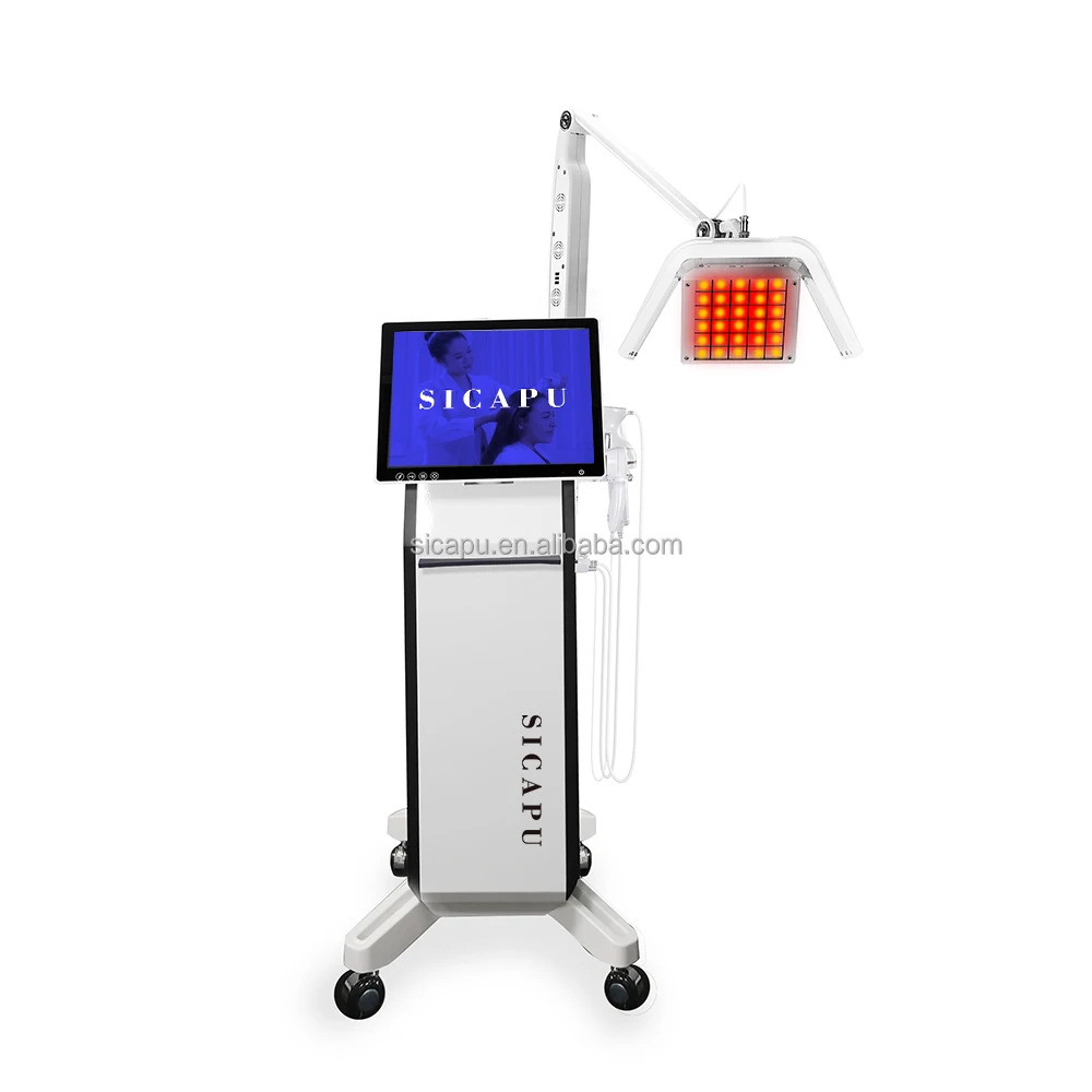 SICAPU  Red Light Vibrating EMS hair growth Scalp Massager Brush Oil Applicator hair Care Scalp Comb Anti hair growth machine