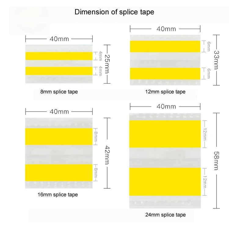 8mm/12mm/16mm/24mm smt Double Splice Tape