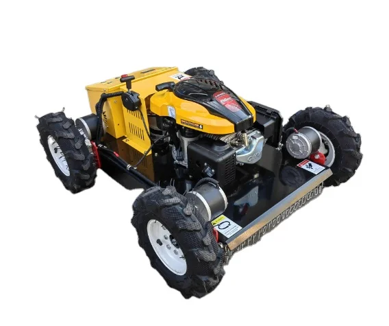 High Quality Mini Lawn Mower 4 Wheel Drive Rubber Tire Remote Control Lawn Mower Garden Use Home Use