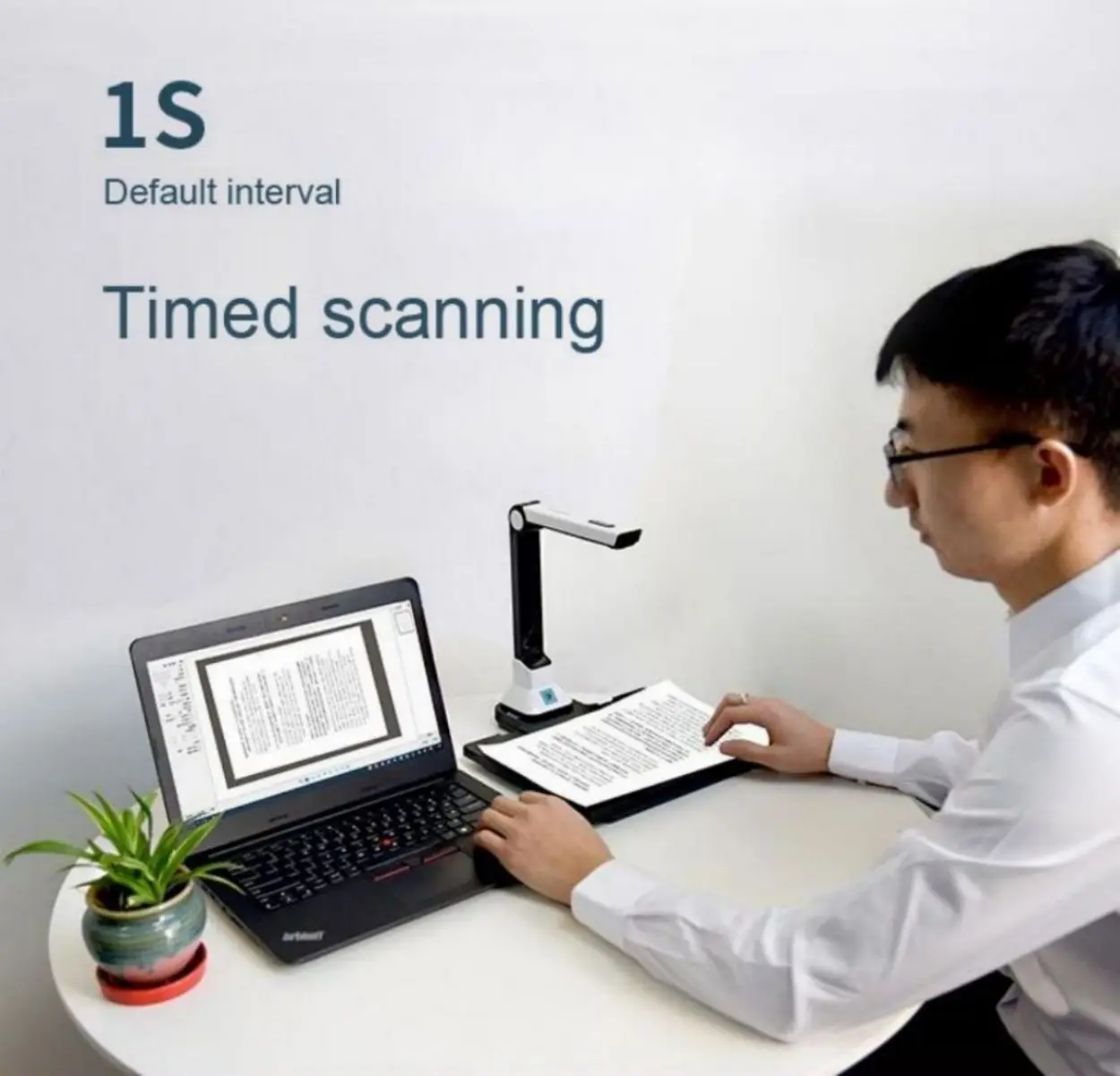 Wireless Portable High Definition Document Scanner With Video Recording Function and USB Connection A4 5MP Document Camera