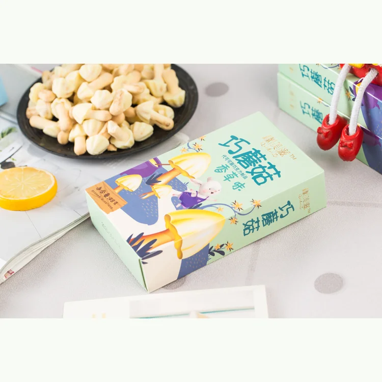 Compound CHOCOLATE+ BISCUITS Mushrooms in foil bag into printed box