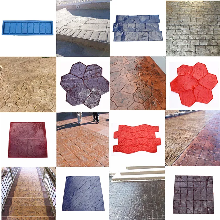 Polyurethane outdoor floor mat concrete stamp mould for sale