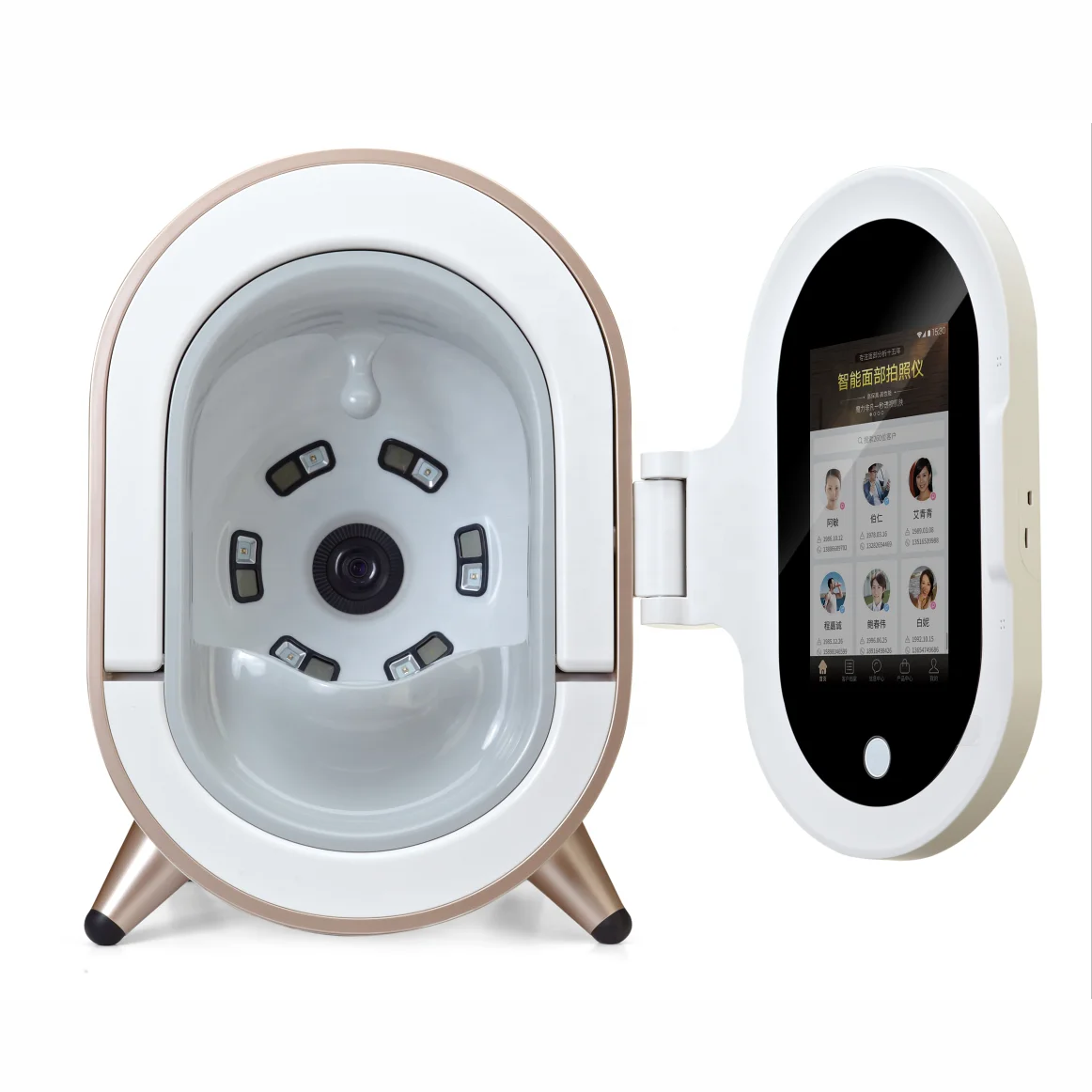 RGB UV PL  3 Spectrum Magic Mirror 3D Skin Analyser Instrument For Beauty Salons