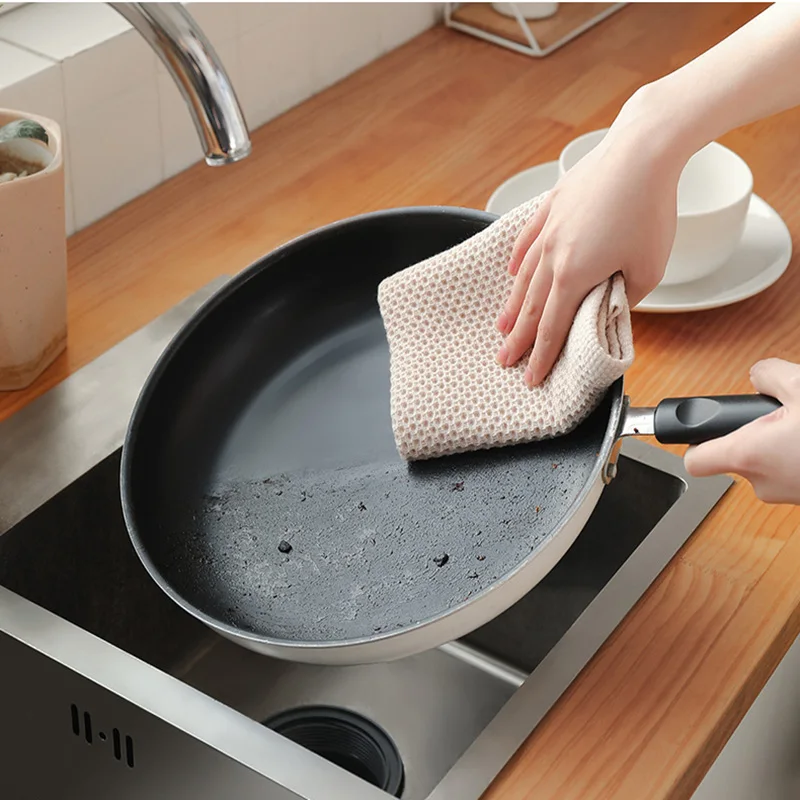Most popular in 2023 100% cotton reusable  kitchen towel set cleaning waffle kitchen dish towel