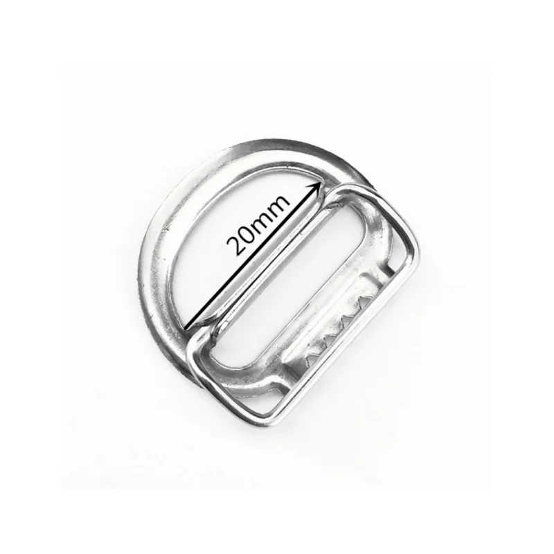 Hot Selling Double D Ring Belt Buckles Canvas Belt With D Ring Buckle Tri-Glide Slider Adjustable Buckle