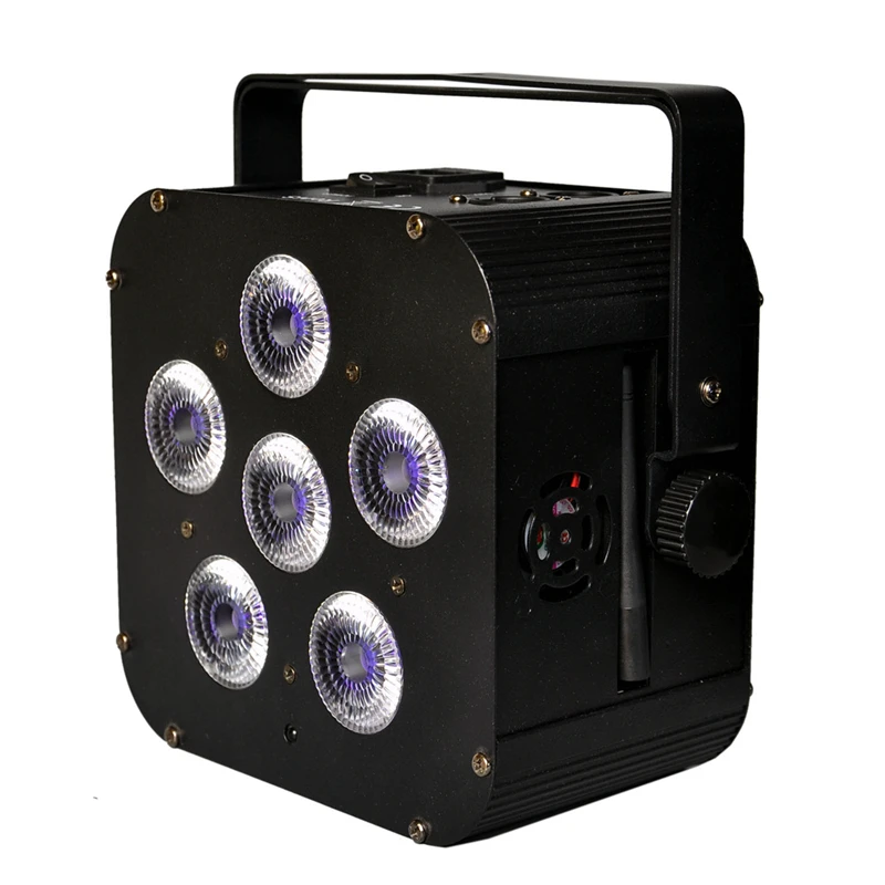 6*18W rgbaw+uv 6 in1 wireless dmx battery powered LED Flat Par uplights led PAR CAN stage lights