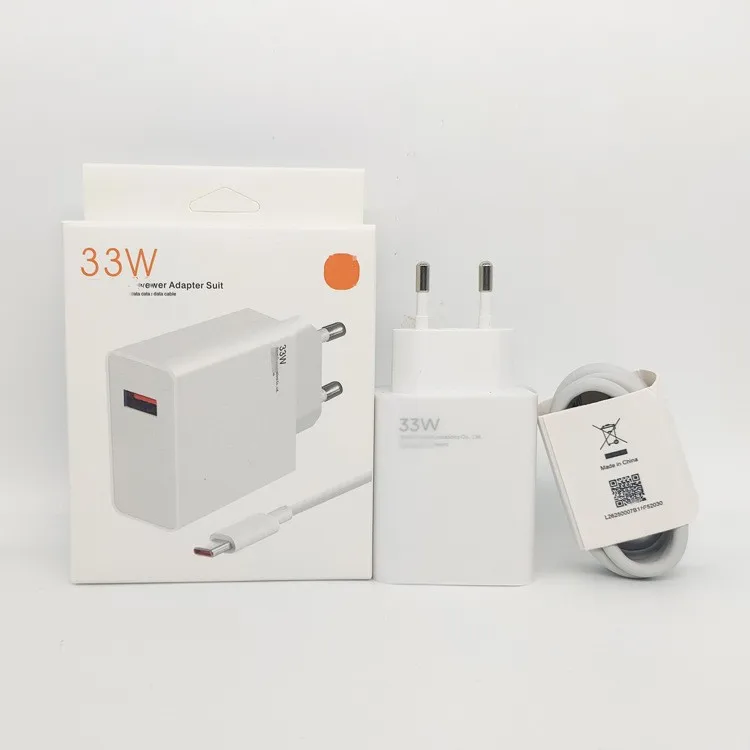 100% Original 22.5w 33w 67w Adapter for Xiaomi Fast Charger 67w for Xiaomi Adapter Suit Travel charger