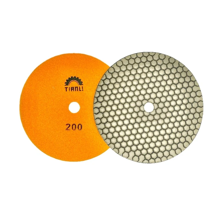 High quality 7 Inch Dry Diamond Floor Polishing Pads for Marble Granite Quartz Artificial Stone
