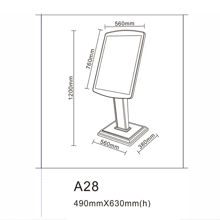Luxury Metal Menu Holder with Marble Base