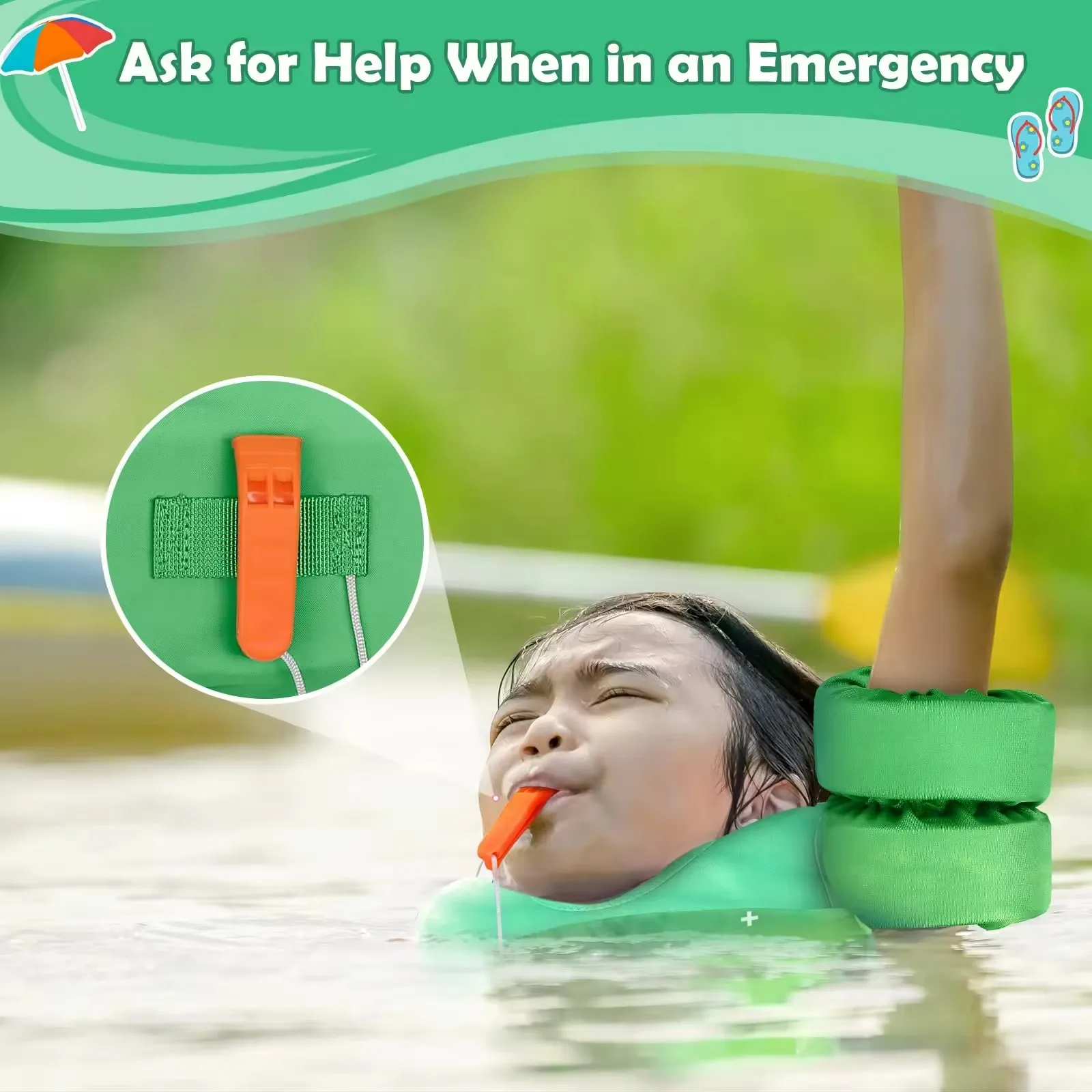 JIURAN Swimming Life Jacket Safety Vest for Kids Baby Puddle 3-6 years Children Swim Floating Arm Ring