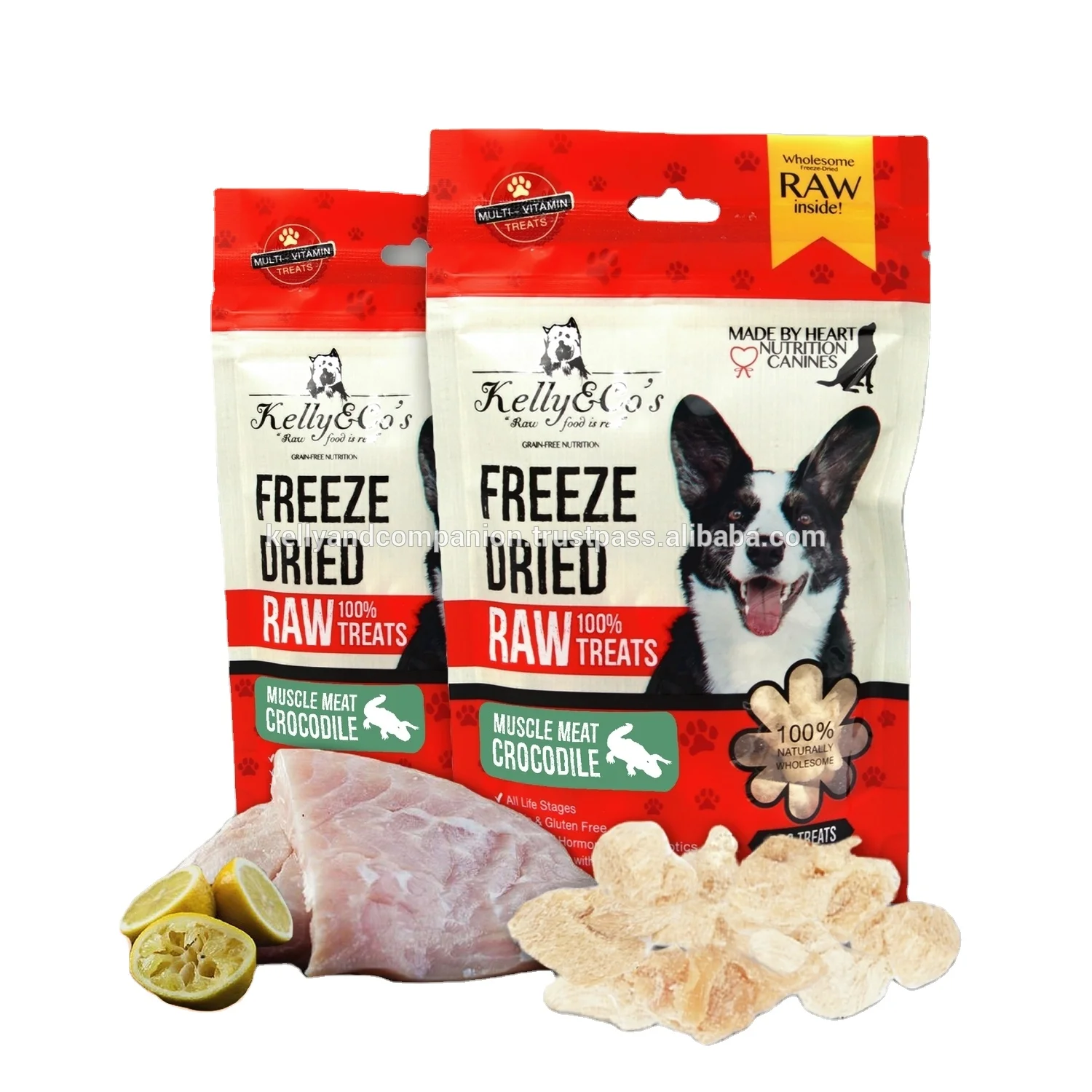 Замороженное мясо крокодиловых мышц Kelly & Co's, еда для домашних животных, натуральное Высококачественное Питание протеина, стабильный срок годности