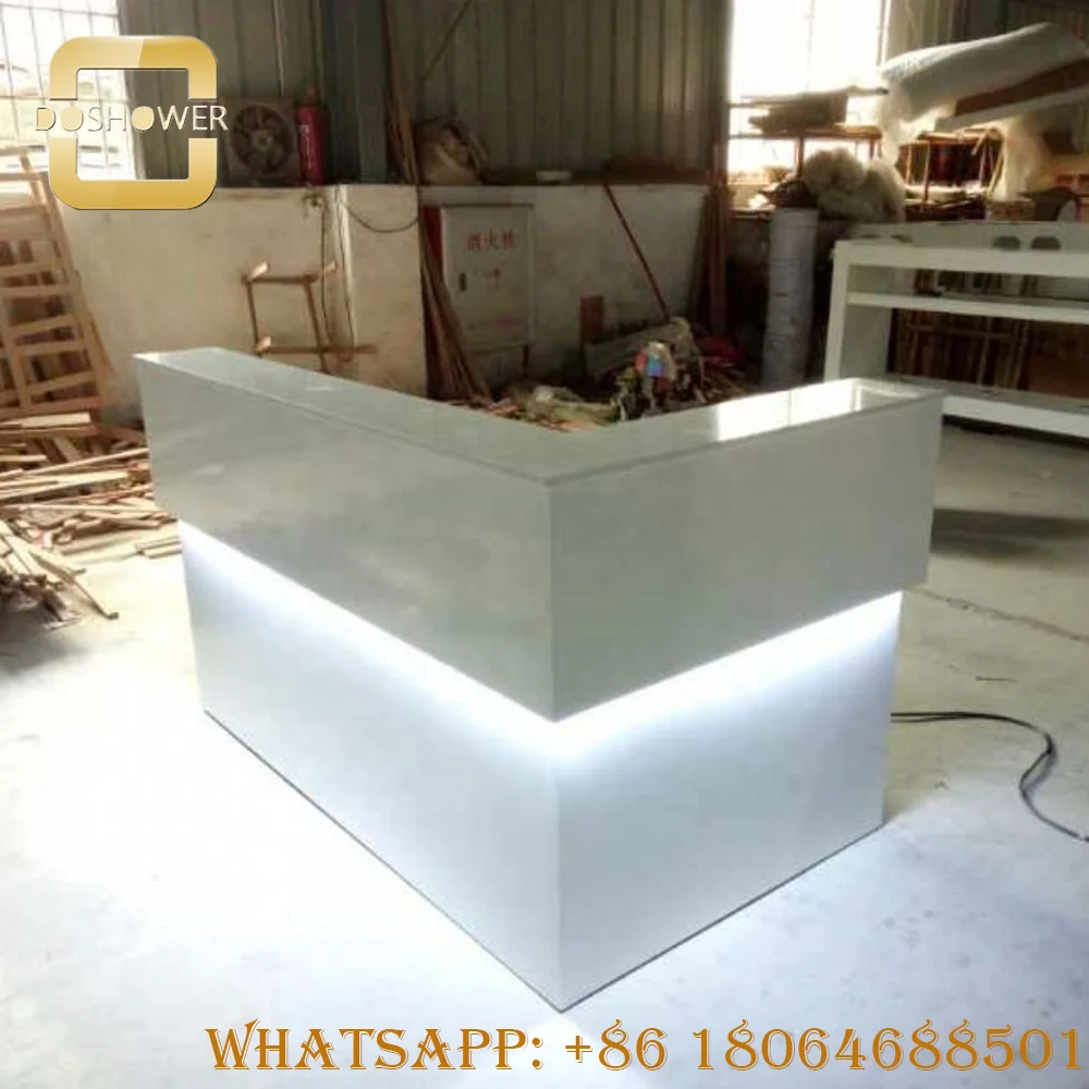 led lighting reception desk supplier of customized reception desk with beauty salon for salon furniture reception desk package