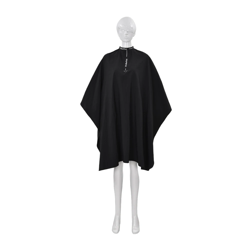 Professional Custom Logo High Quality Waterproof Material Barbershop Salon Hairdressing Cape With Woven Label Neck Closure