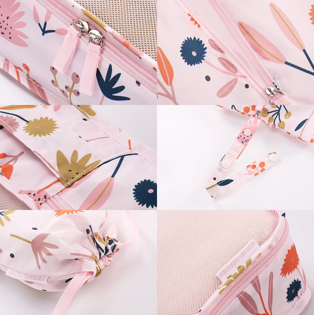 Wholesale high quality P.travel Travel Luggage bag Organizer 6 Pcs Packing Cubes Storage bag