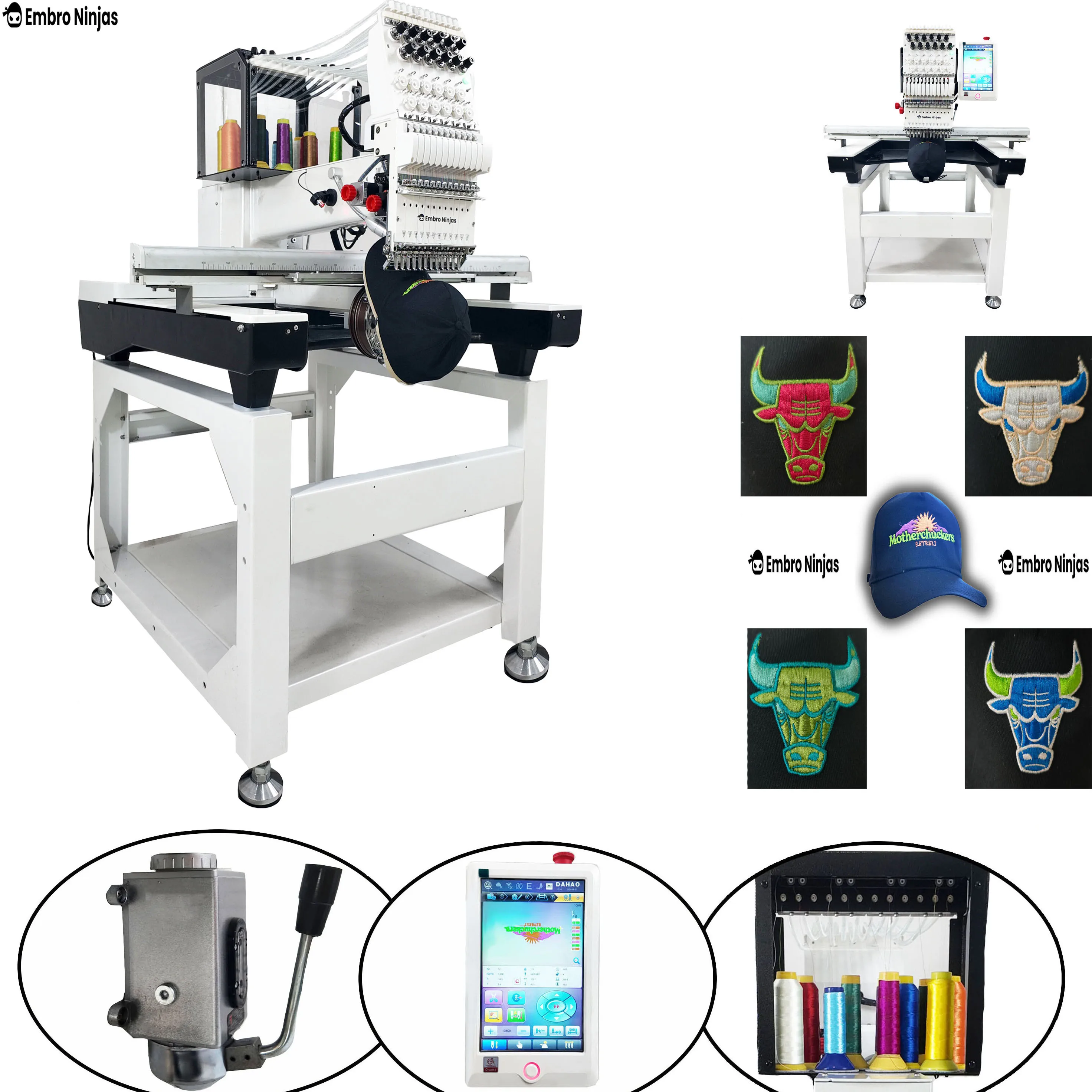 Универсальная швейная машина Embro Ninjas вышивка кружевом и бусинами с блестками