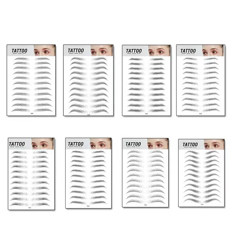 Wholesale fashion women temporary waterproof 6D eyebrow tattoo stickers