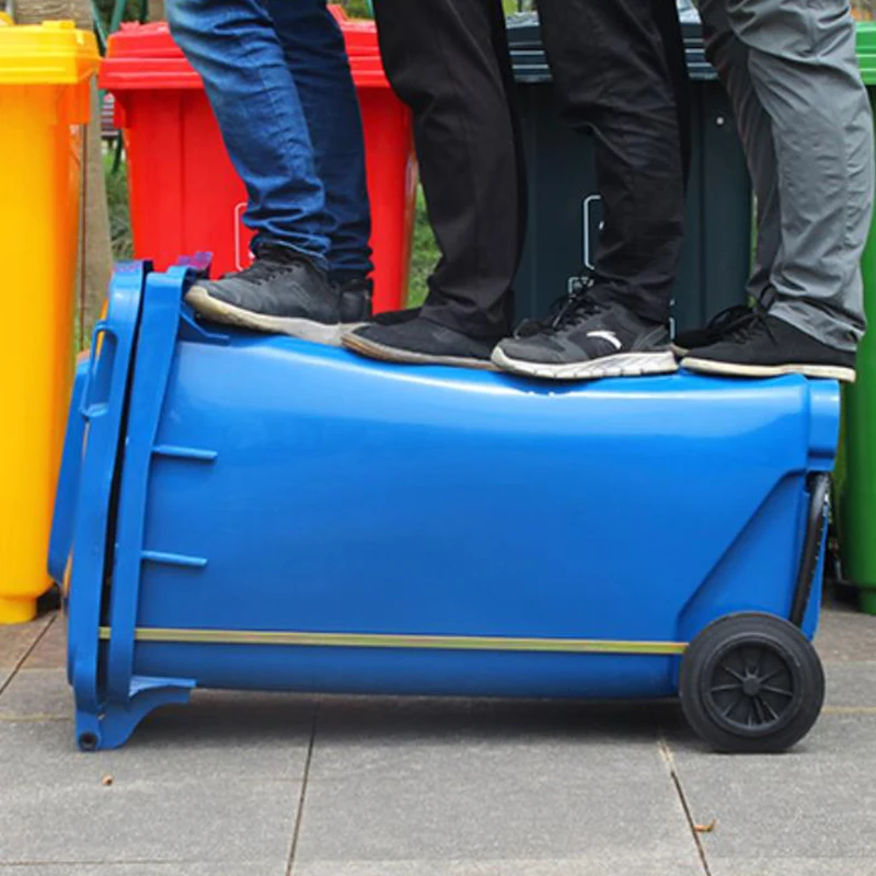 100L/120L/240L/360/1100L Ultrastrong Outdoor HDPE Plastic Trash Can Containers Wheelie Garbage Waste Bins with Pedal