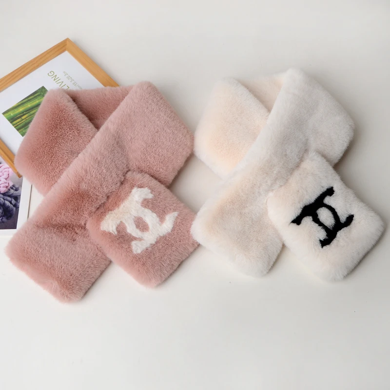 
Fashion fashion Scarves and shawls Artificial wool scarf lady Extended cross wear Imitation rabbit hair material Plush 