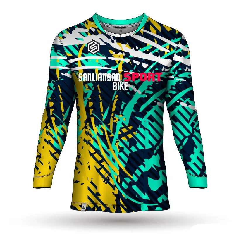 Sublimate Motorcycles Racing Shirts Long Sleeve Jersey Off-road Bike Shirt Bicycle DH Clothes