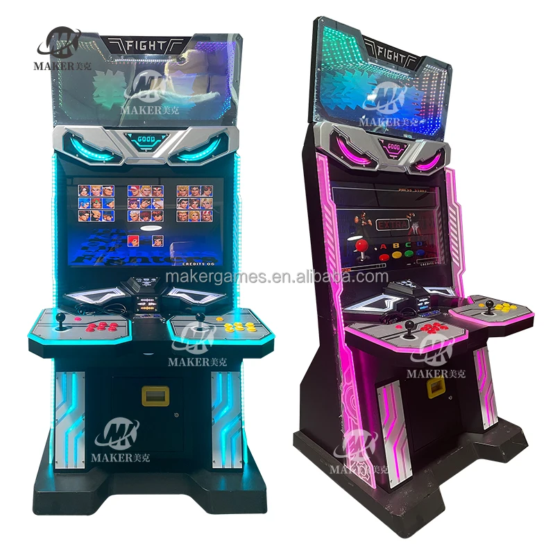 MAKER 32 Inches Fighting Machine Arcade Street Fighter Machine Video Games Coin Operated Game Fighting Machine