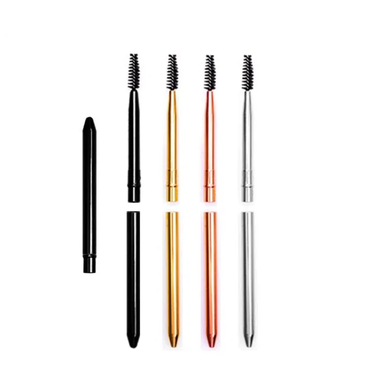 New Fashion Wholesale Eyelash Micro Brush Lash Extension Micro Brushes Mental Tube Cosmetic Brush For Eyelash Extension